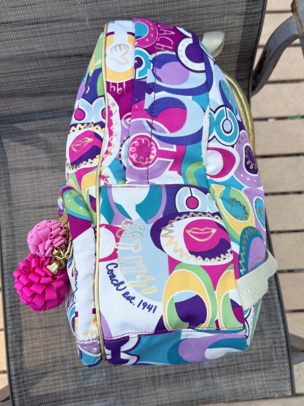 Coach Poppy Pop-C Limited Edition Graffiti Backpack - Picture 6 of 12